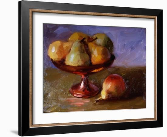 Pears and Copper Dish-Pam Ingalls-Framed Giclee Print