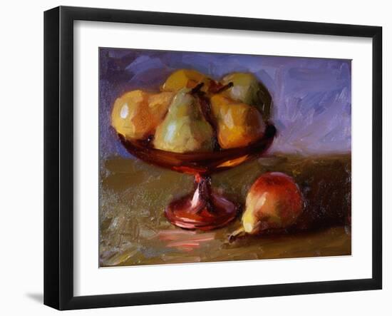Pears and Copper Dish-Pam Ingalls-Framed Giclee Print