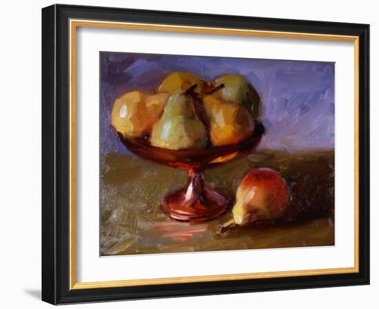 Pears and Copper Dish-Pam Ingalls-Framed Giclee Print