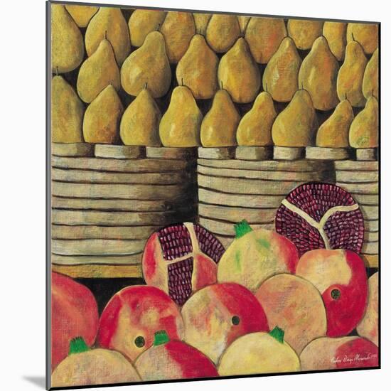 Pears and Pomegranates, 1999-Pedro Diego Alvarado-Mounted Giclee Print