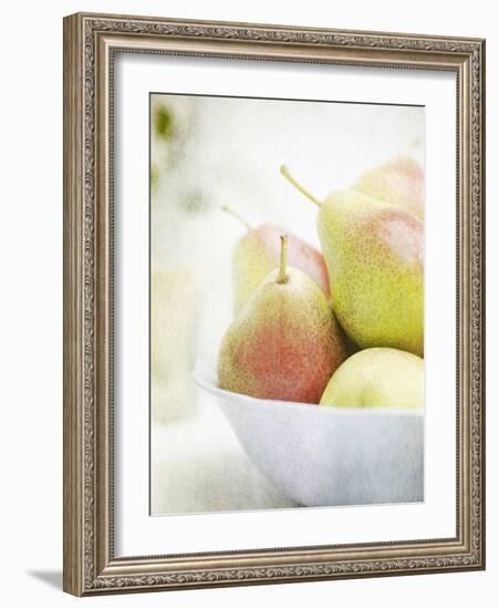 Pears in a Bowl Still Life-Steve Lupton-Framed Photographic Print