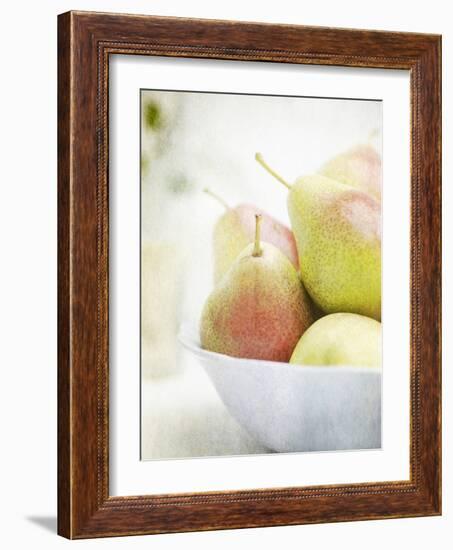 Pears in a Bowl Still Life-Steve Lupton-Framed Photographic Print