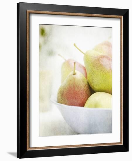 Pears in a Bowl Still Life-Steve Lupton-Framed Photographic Print