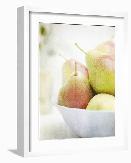 Pears in a Bowl Still Life-Steve Lupton-Framed Photographic Print