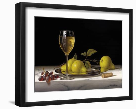 Pears on a Silver Plate-Roy Hodrien-Framed Giclee Print