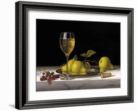 Pears on a Silver Plate-Roy Hodrien-Framed Giclee Print