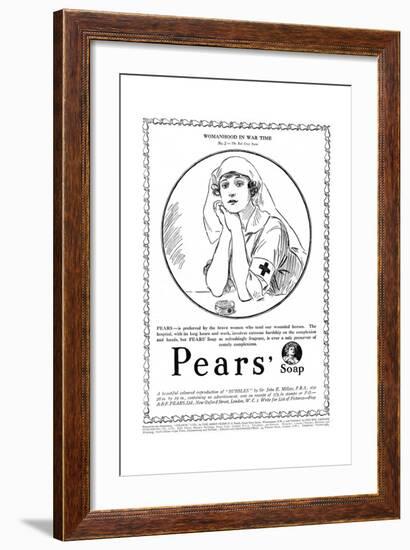 Pears' Soap Advertisement, Red Cross Nurse, WW1-null-Framed Giclee Print