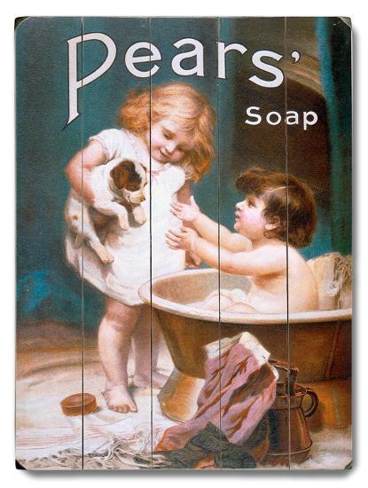 Pears Soap Children's Puppy Wood Sign by | Art.com