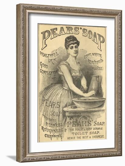 Pears Soap Washbowl-null-Framed Giclee Print