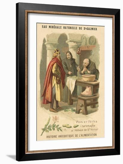 Peas and Beans: Charlemagne at the Abbey of St Victor-null-Framed Giclee Print