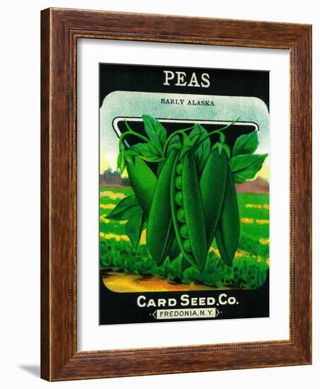 Peas Seed Packet-Lantern Press-Framed Art Print