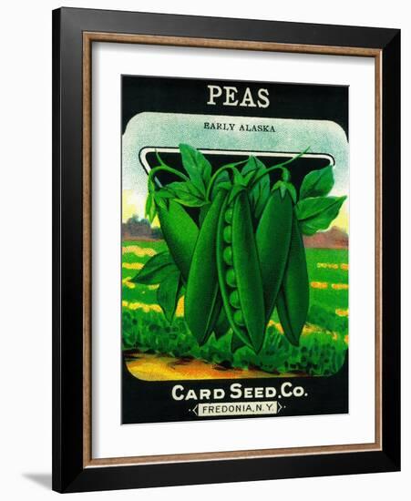 Peas Seed Packet-Lantern Press-Framed Art Print