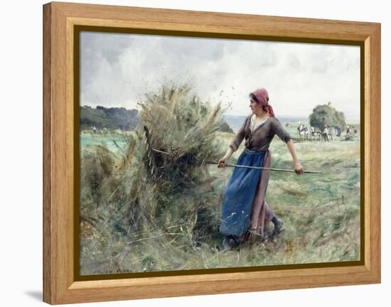 Peasant and Hay-Julien Dupre-Framed Premier Image Canvas