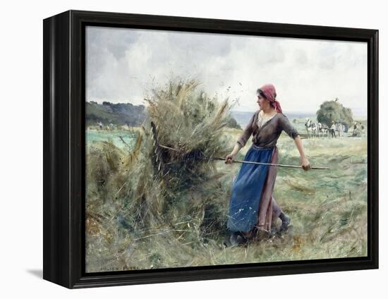 Peasant and Hay-Julien Dupre-Framed Premier Image Canvas