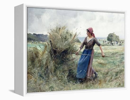 Peasant and Hay-Julien Dupre-Framed Premier Image Canvas