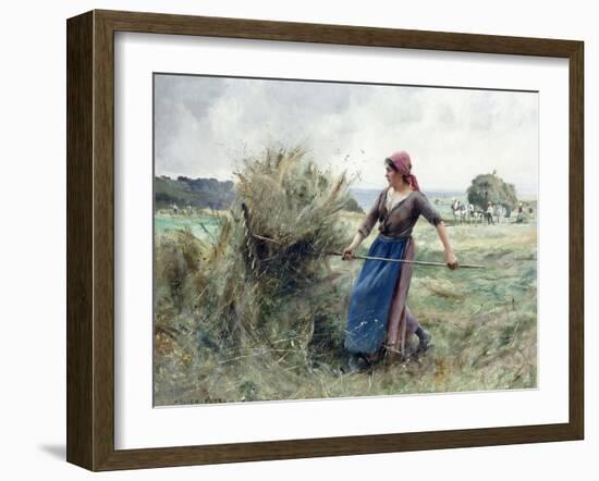 Peasant and Hay-Julien Dupre-Framed Giclee Print