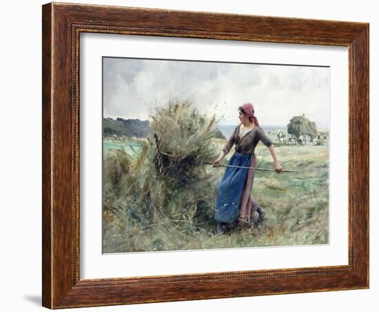 Peasant and Hay-Julien Dupre-Framed Giclee Print