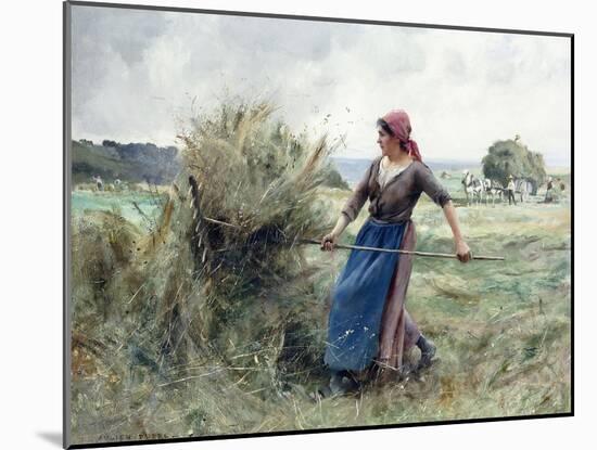 Peasant and Hay-Julien Dupre-Mounted Giclee Print