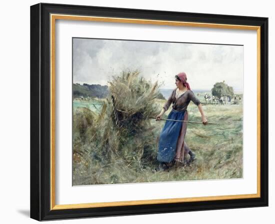 Peasant and Hay-Julien Dupre-Framed Giclee Print