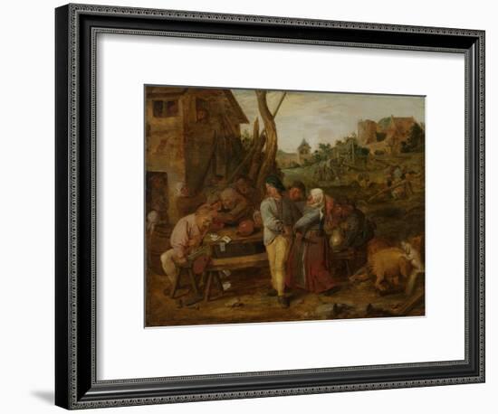 Peasant Brawl-Adriaen Brouwer-Framed Art Print