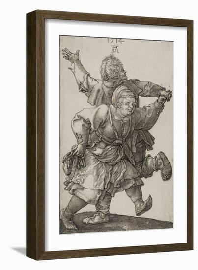 Peasant Couple Dancing, 1514-Albrecht Dürer-Framed Giclee Print