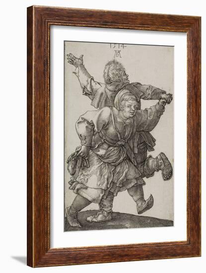 Peasant Couple Dancing, 1514-Albrecht Dürer-Framed Giclee Print