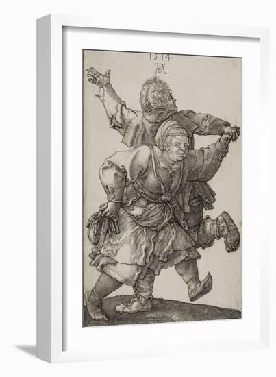 Peasant Couple Dancing, 1514-Albrecht Dürer-Framed Giclee Print