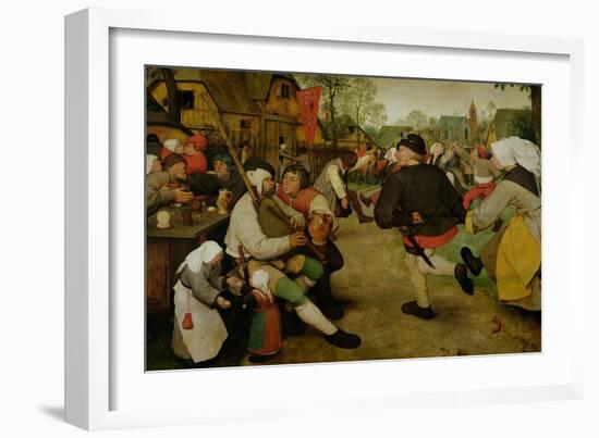 Peasant Dance, (Bauerntanz) 1568-Pieter Bruegel the Elder-Framed Giclee Print