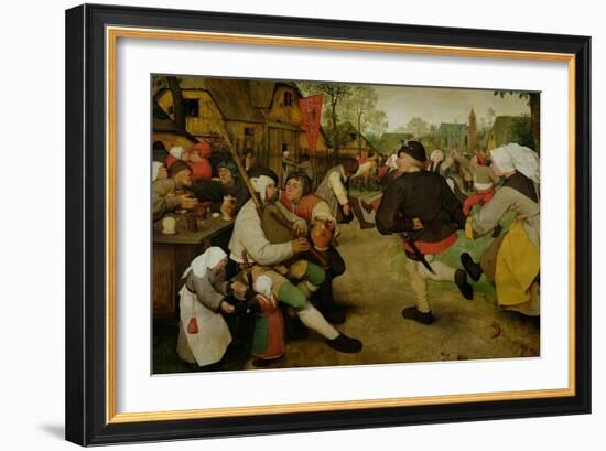 Peasant Dance, (Bauerntanz) 1568-Pieter Bruegel the Elder-Framed Giclee Print