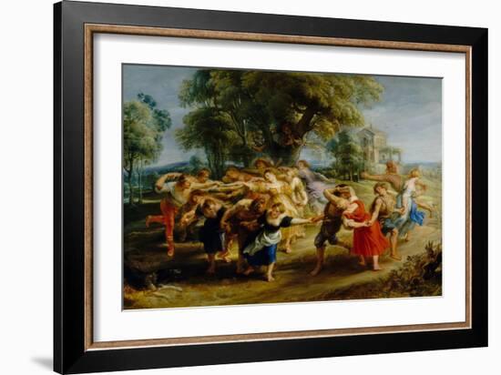 Peasant Dance-Peter Paul Rubens-Framed Giclee Print