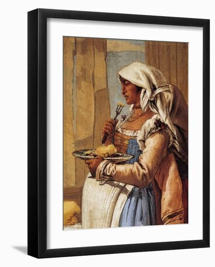 Peasant Family at Table-Giandomenico Tiepolo-Framed Giclee Print