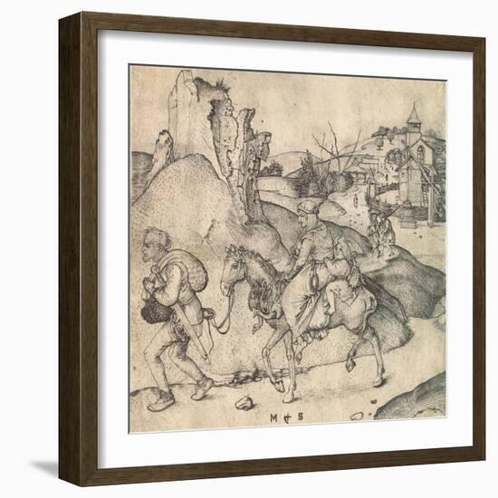 Peasant Family Going to the Market, Between 1473 and 1475-Martin Schongauer-Framed Giclee Print