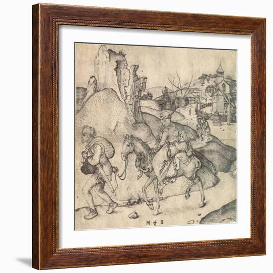Peasant Family Going to the Market, Between 1473 and 1475-Martin Schongauer-Framed Giclee Print