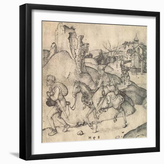 Peasant Family Going to the Market, Between 1473 and 1475-Martin Schongauer-Framed Giclee Print