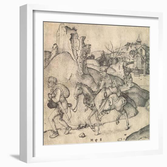 Peasant Family Going to the Market, Between 1473 and 1475-Martin Schongauer-Framed Giclee Print