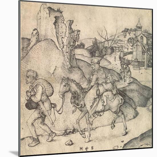 Peasant Family Going to the Market, Between 1473 and 1475-Martin Schongauer-Mounted Giclee Print