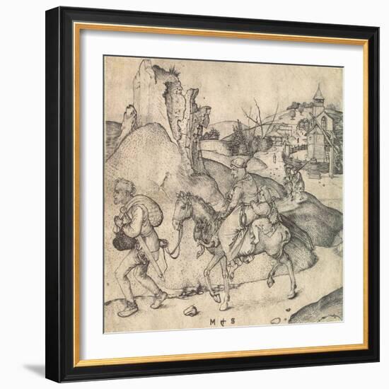 Peasant Family Going to the Market, Between 1473 and 1475-Martin Schongauer-Framed Giclee Print