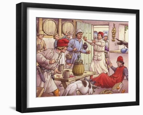 Peasant Farmers Fighting in 15th Century Italy-Pat Nicolle-Framed Giclee Print