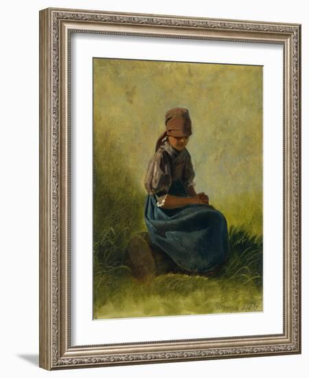 Peasant Girl with Folded Hands, 1837-Carl Spitzweg-Framed Giclee Print