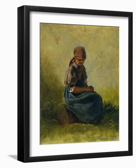 Peasant Girl with Folded Hands, 1837-Carl Spitzweg-Framed Giclee Print