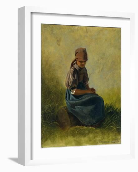 Peasant Girl with Folded Hands, 1837-Carl Spitzweg-Framed Giclee Print