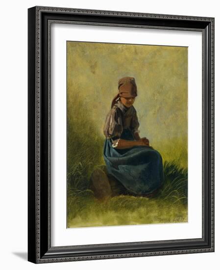 Peasant Girl with Folded Hands, 1837-Carl Spitzweg-Framed Giclee Print