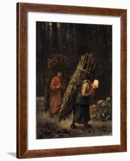 Peasant Girls with Brushwood, C1852-Jean Francois Millet-Framed Giclee Print