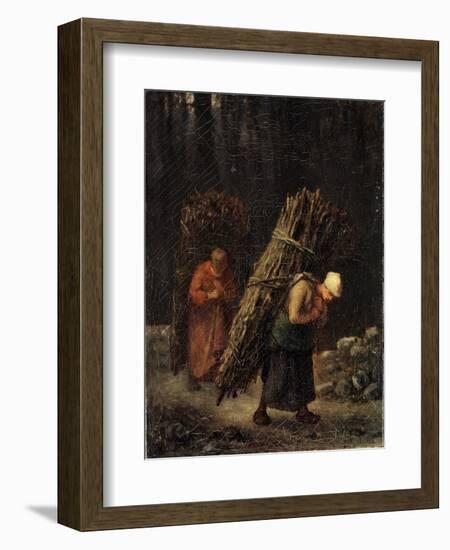 Peasant Girls with Brushwood, C1852-Jean Francois Millet-Framed Giclee Print