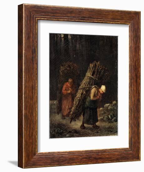 Peasant Girls with Brushwood, C1852-Jean Francois Millet-Framed Giclee Print