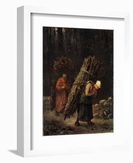 Peasant Girls with Brushwood, C1852-Jean Francois Millet-Framed Giclee Print