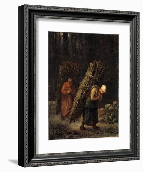 Peasant Girls with Brushwood, C1852-Jean Francois Millet-Framed Giclee Print