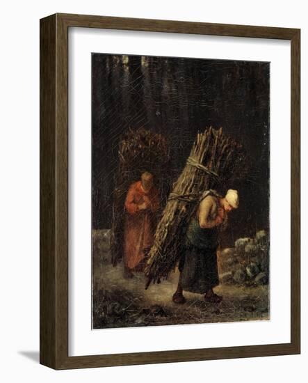 Peasant Girls with Brushwood, C1852-Jean Francois Millet-Framed Giclee Print