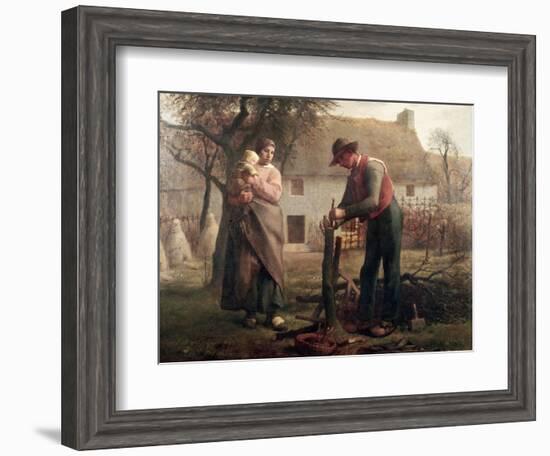 Peasant Grafting a Tree-Jean-François Millet-Framed Giclee Print