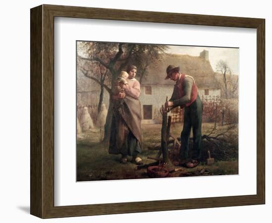 Peasant Grafting a Tree-Jean-François Millet-Framed Giclee Print